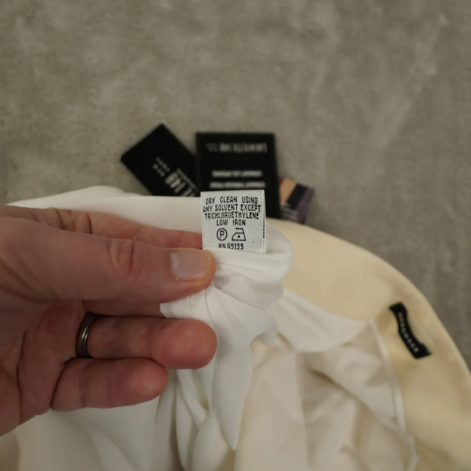 Lafayette 148 Menswear Pants Women's 12 Cream Wool Trouser Stretch City NWT - Image 15