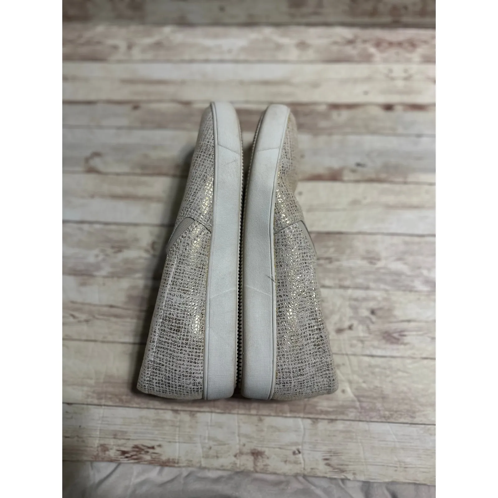 Naturalizer Slip On Sneakers Gold Foiled Women's Size 9M Shoes Leather Metallic - Image 7