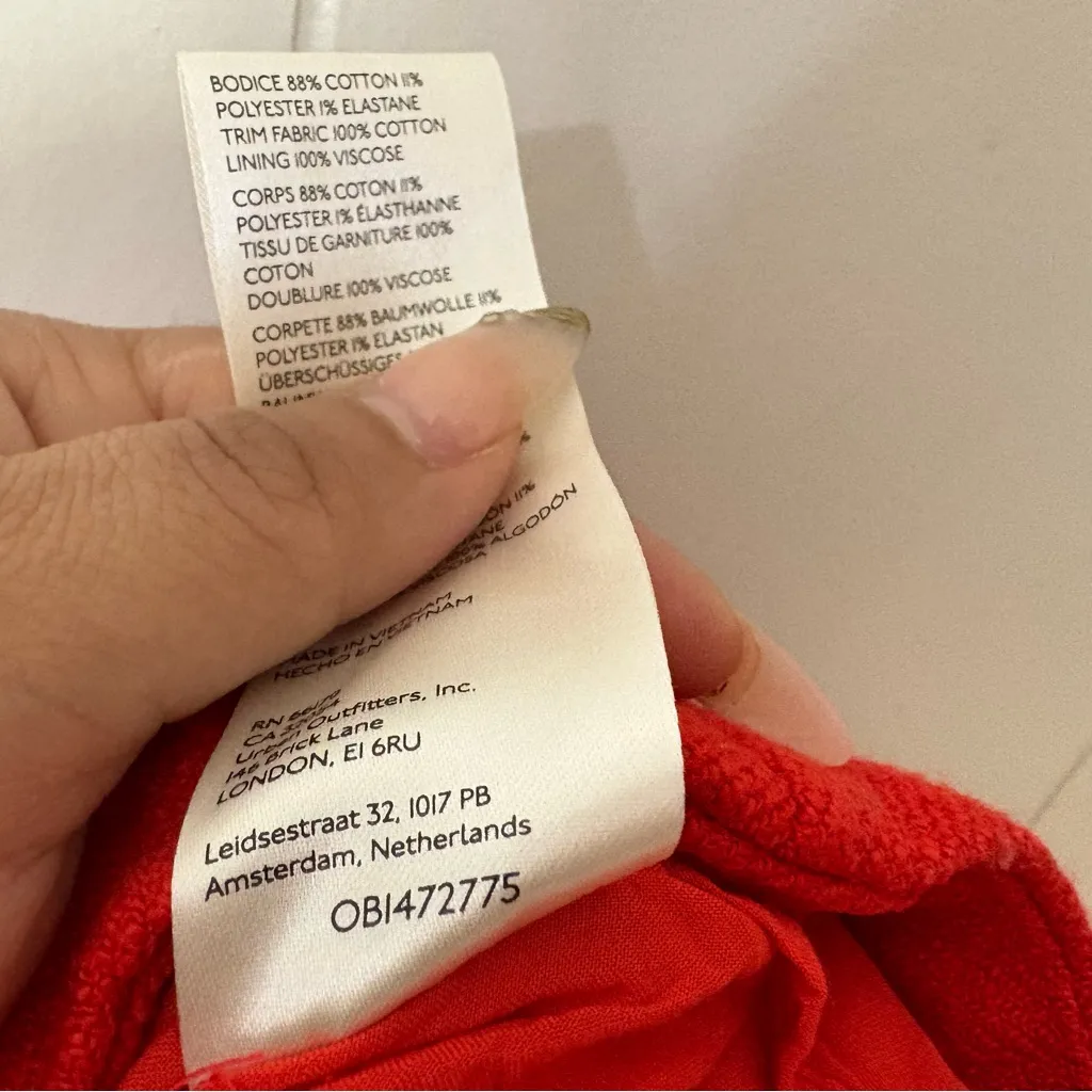 Maeve Anthropologie Red Scoop Neck Mini Dress Sleeveless Sz 2 Romantic, Feminine - Image 13