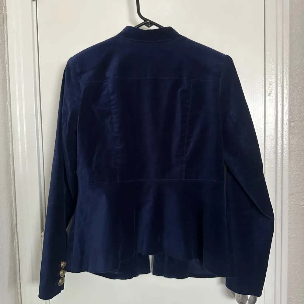 NWOT Du Jour velvet blazer with front button detail 6 blue - Image 2