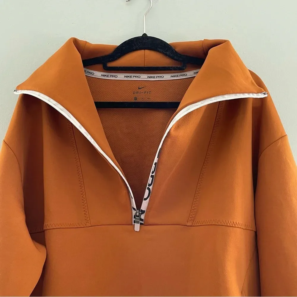 Nike Pro Mockneck Sweatshirt Rust/Brown XXL - Image 8