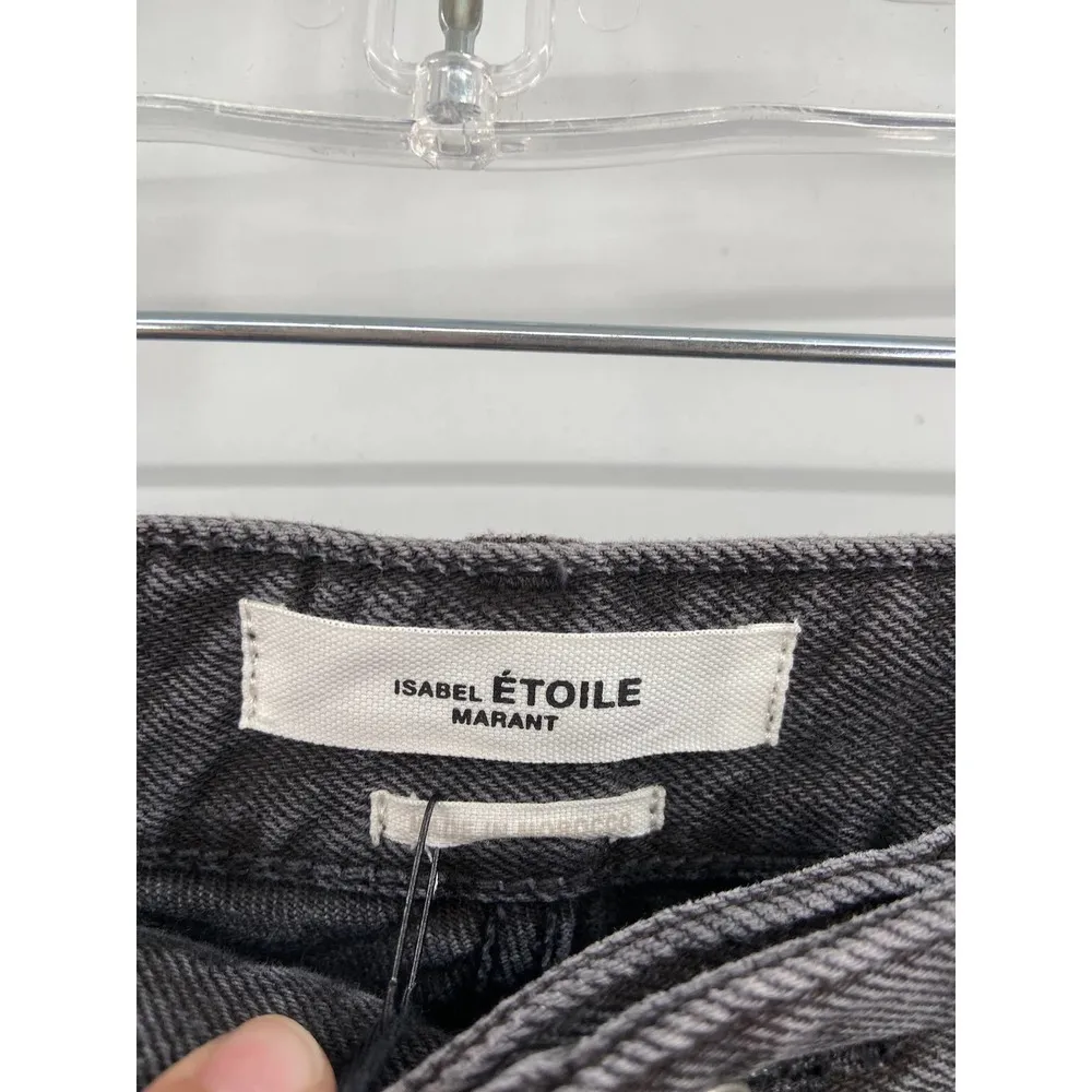 Isabel Marant Tijackom Washed Black Front-Seam Straight Leg Jeans Size 42 NWT - Image 35