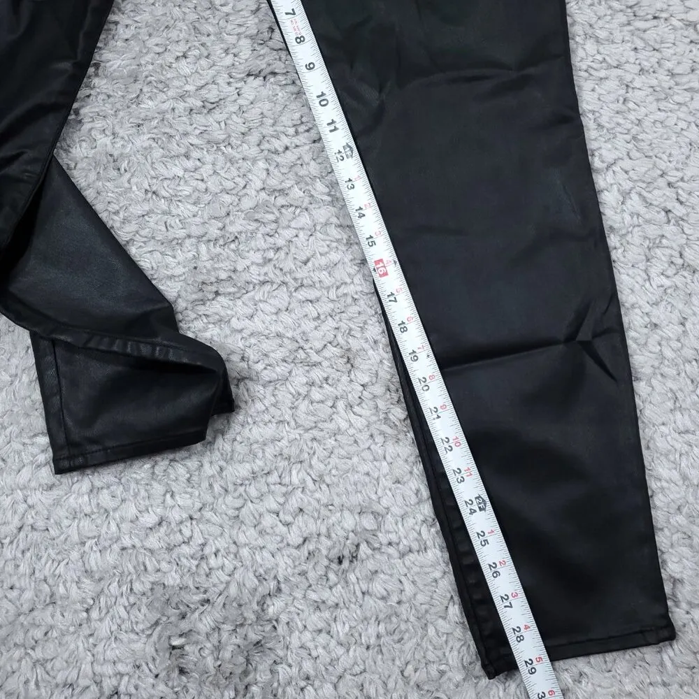 Abercrombie 22 Long 36 Super Skinny Ankle Jeans High Rise Coated Black - Image 11