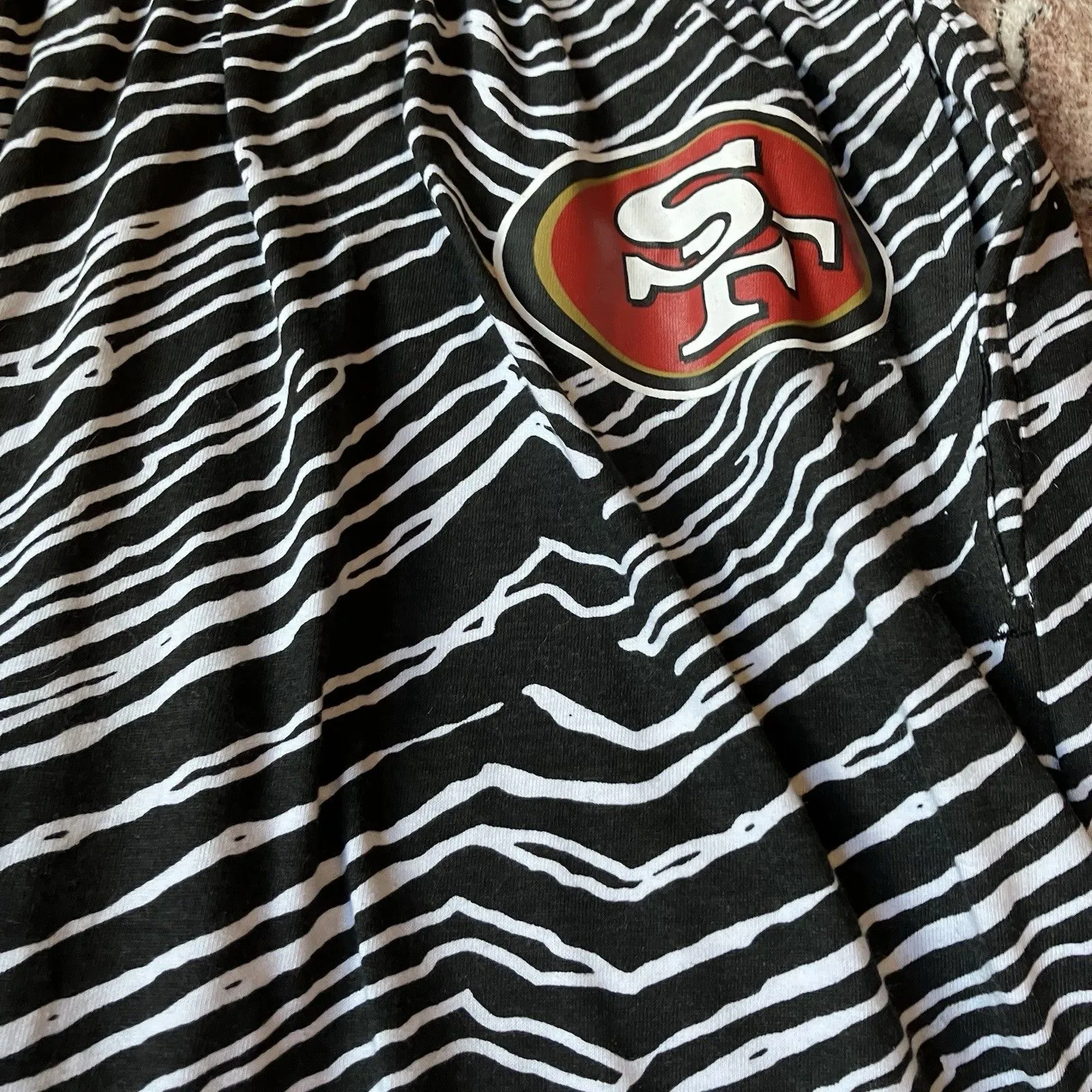 Zubaz NFL Unisex San Francisco 49ers Zebra Outline Comfy Pants M - Image 6