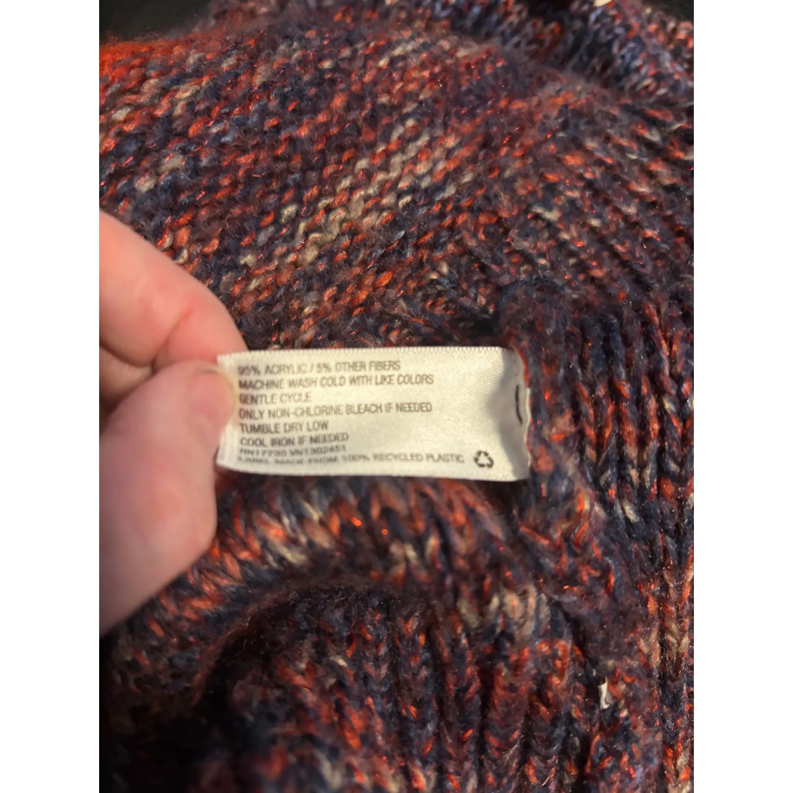 Mossimo Supply Co. Womens Multi Color‎ Striped Knit Pullover Sweater Size M Pink Size M - Image 7