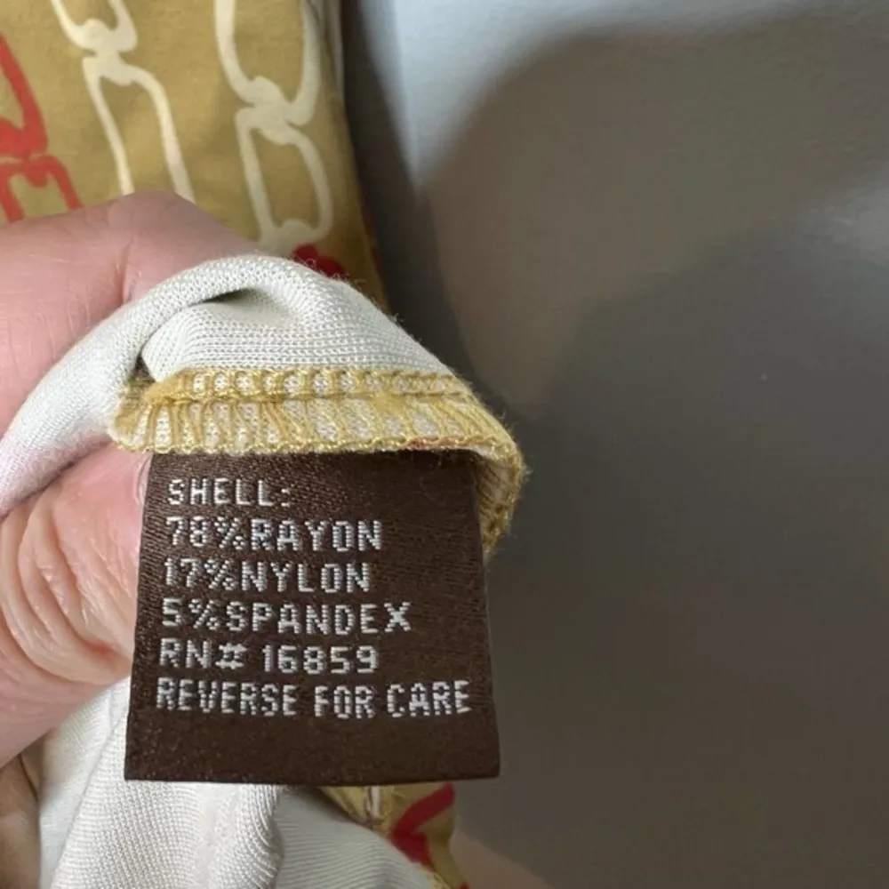 J. McLaughlin Brown Red Dress Chain Ponte knit sheath stretch career size small - Image 7