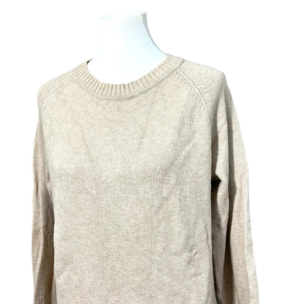 Magaschoni Women's Classic Tan Crew Neck Sweater Size Large - Image 6