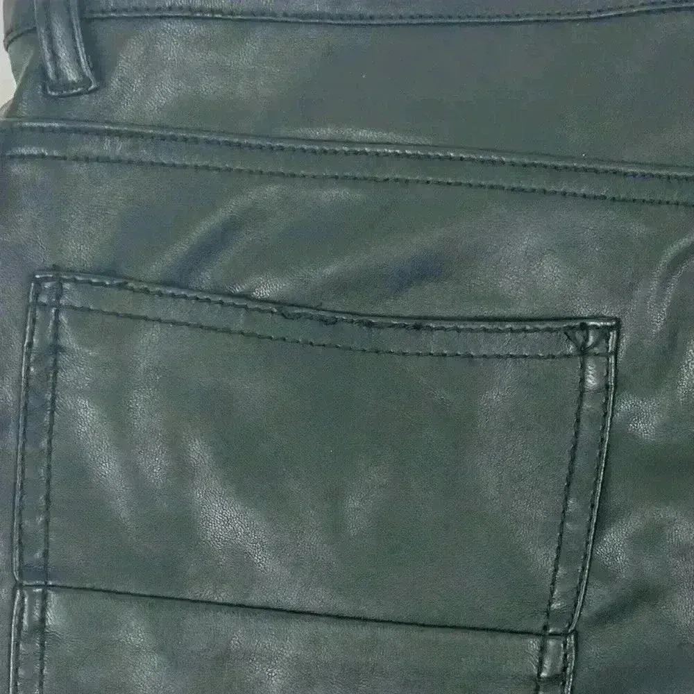 Dance & Marvel Women's Distressed Black Denim faux leather Mini Skirt Size M - Image 9