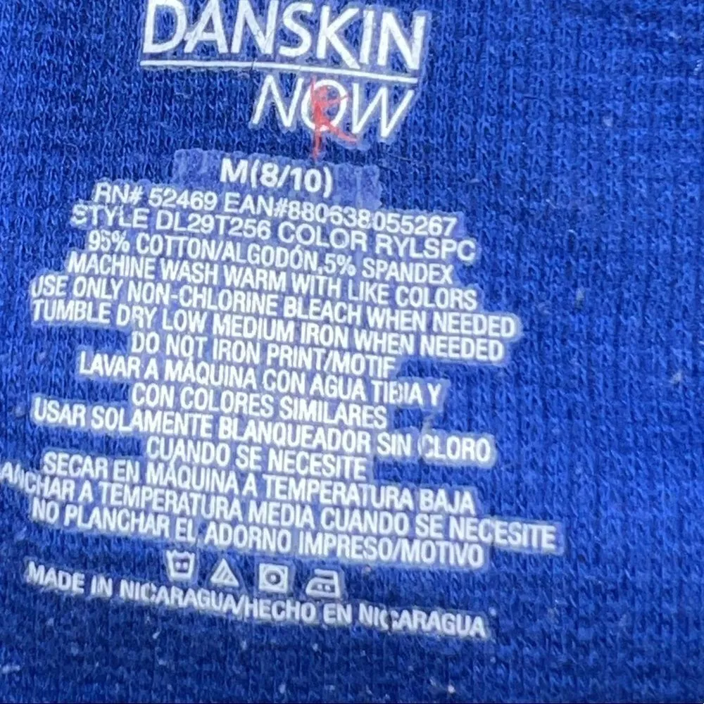 Danskin now cobalt blue white trim collar top Blue Size M - Image 5