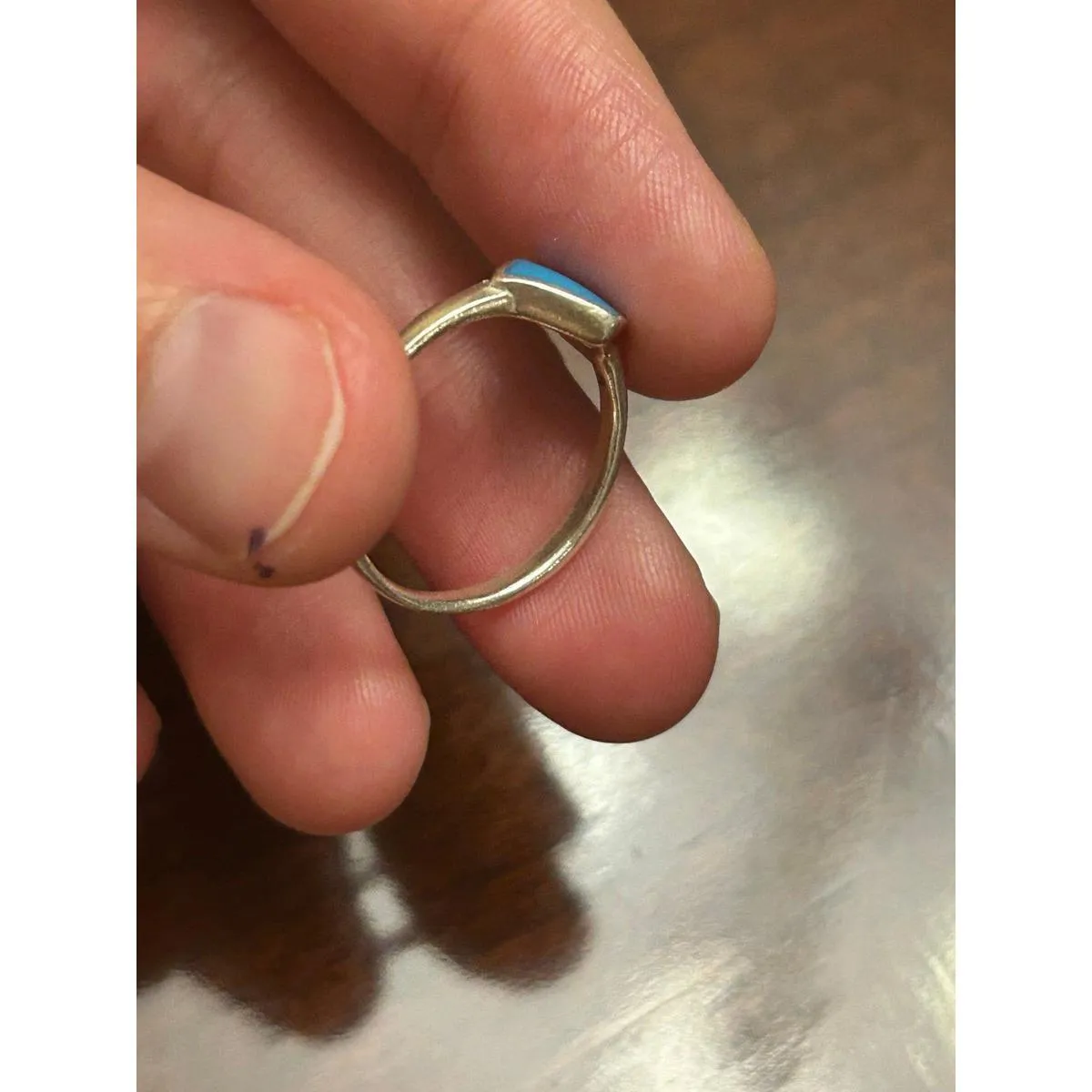 ring band sterling silver 925 beautiful unique lot a61 size 5.75 - Image 3