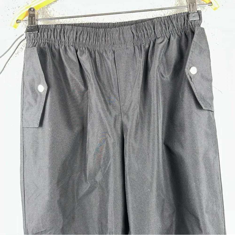 I DUN Jade by Block Pants Womens Small Black Parachute Cargo Straight Leg Jogger - Image 5