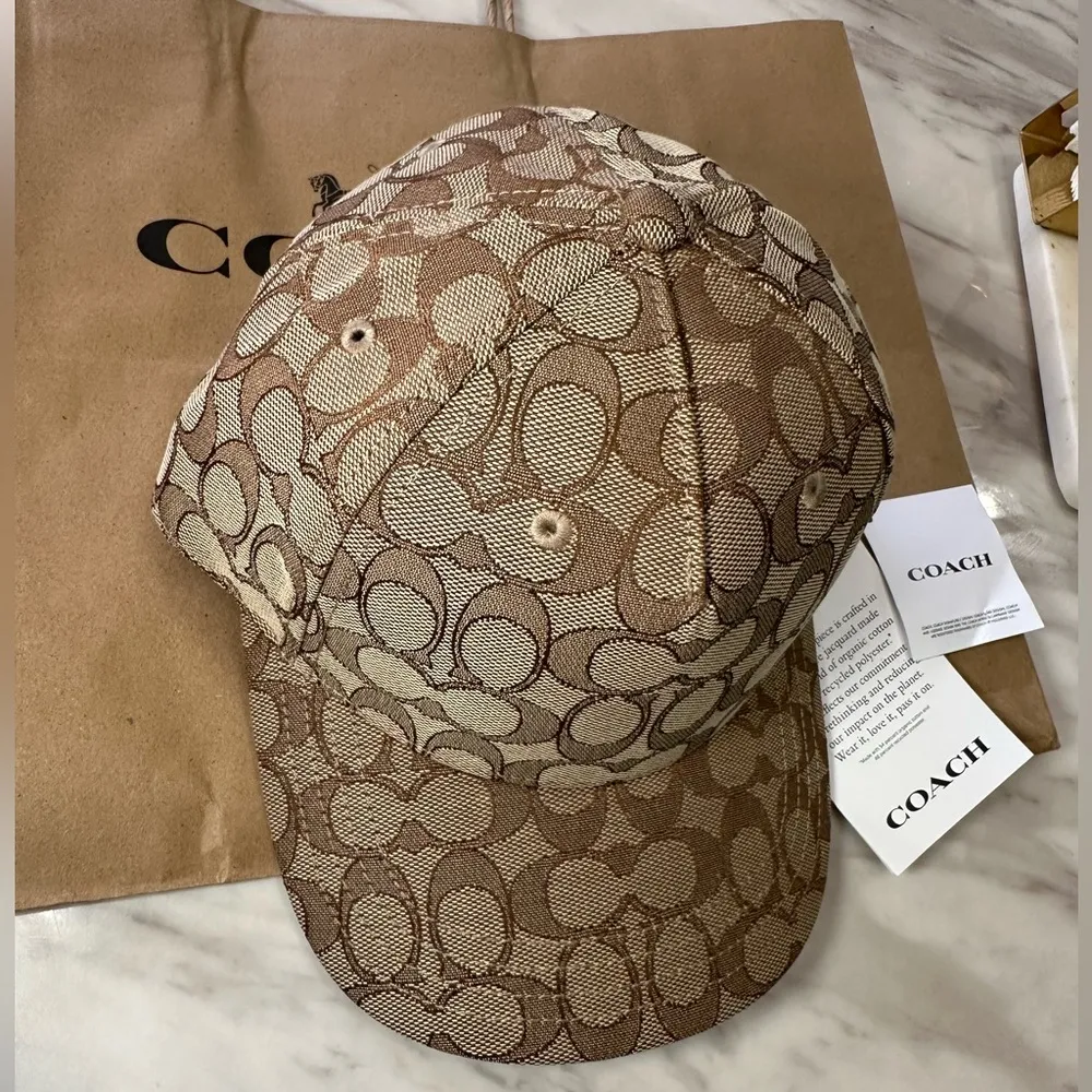 COACH Signature Jacquard Baseball Hat - Image 2