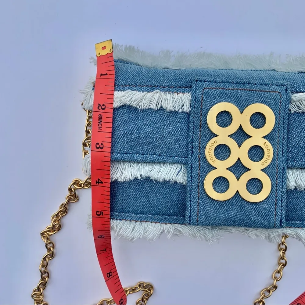 KOORELOO Amalfi Fringe Denim Crossbody Bag - Image 11