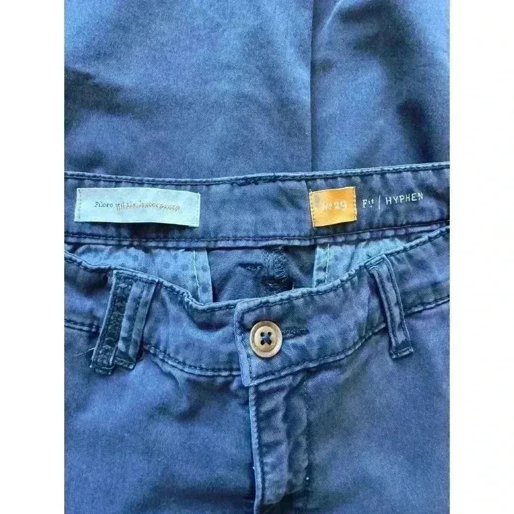 Anthropologie Grey Chinos with Floral Embroidered Detail Straight Leg Pants - Image 6