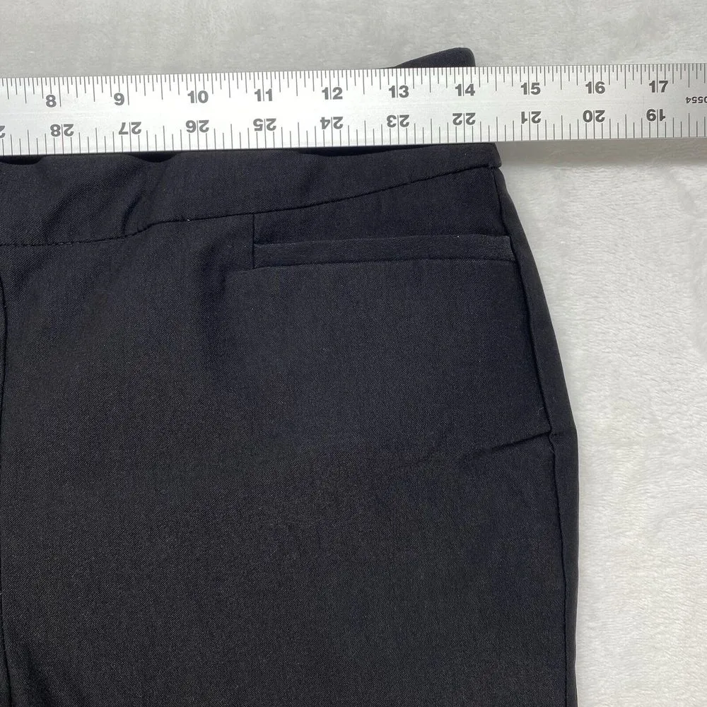 NWT Chico's crop‎ pants womens Small So Slimming Brigitte Eyelet hem basic black - Image 2