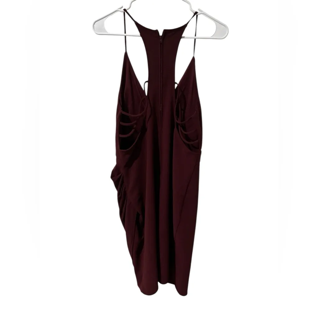 Charlotte Russe Deep Burgundy Backless Dress - Image 8