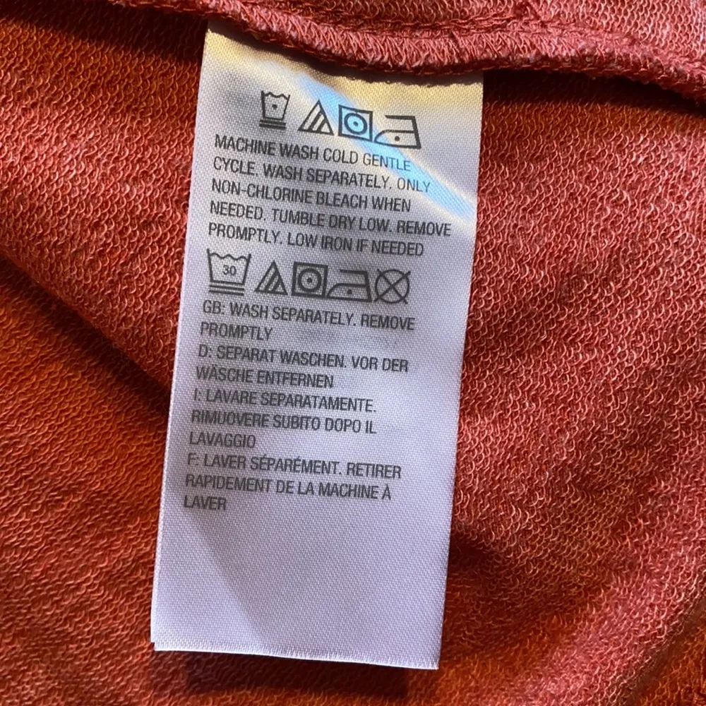 LOGO Lounge by Lori Goldstein Zip front cardigan lace back Medium coral full zip - Image 9