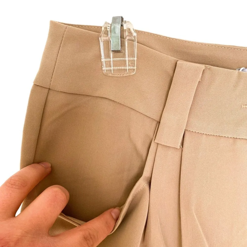Petal and Pup Beige Tan Slack Womens High Waist Straight Leg Pants Size 6 - Image 6