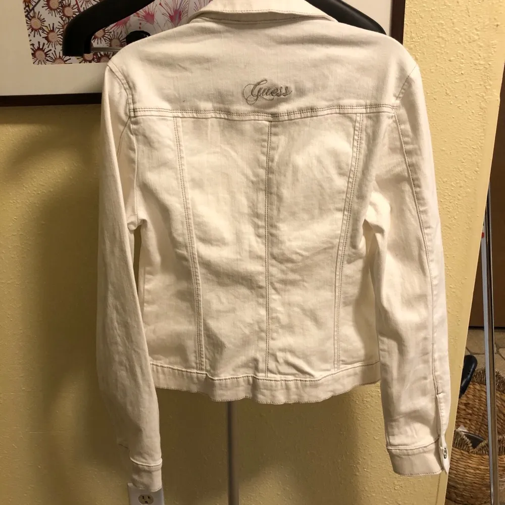 NEW  White Denim Sexy Trucker Jacket Large - Image 6