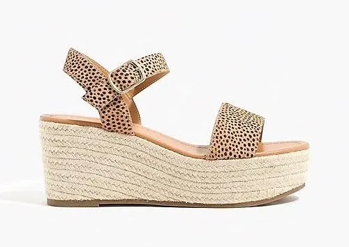 J Crew Leopard Calf Hair Platform Espadrilles - Image 3