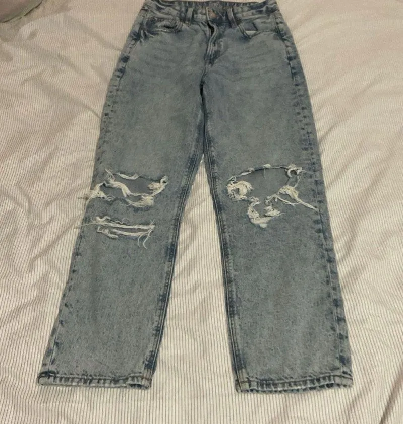 AMERICAN EAGLE MOM STRAIGHT JEANS SIZE 6 REGULAR - Image 3