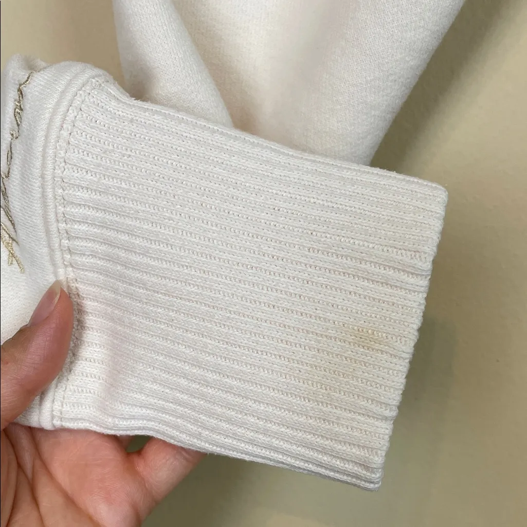 Y2K Abercrombie & Fitch Women’s Faux Fur Lined Cream Preppy Zip-Up Jacket - Image 11