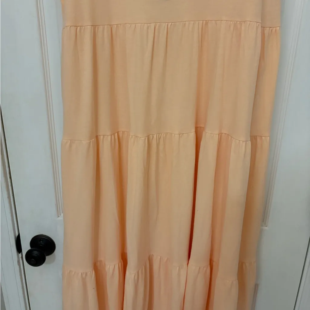 NWT!! J Crew Broken-In Jersey Tiered Maxi Dress in Light Orange - Image 6