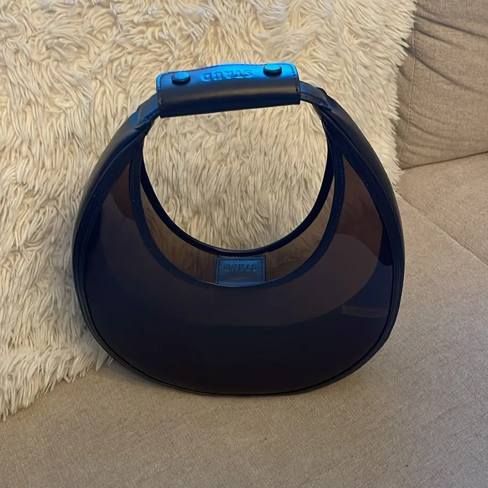 STAUD Moon Bag in Espresso PVC - Image 7