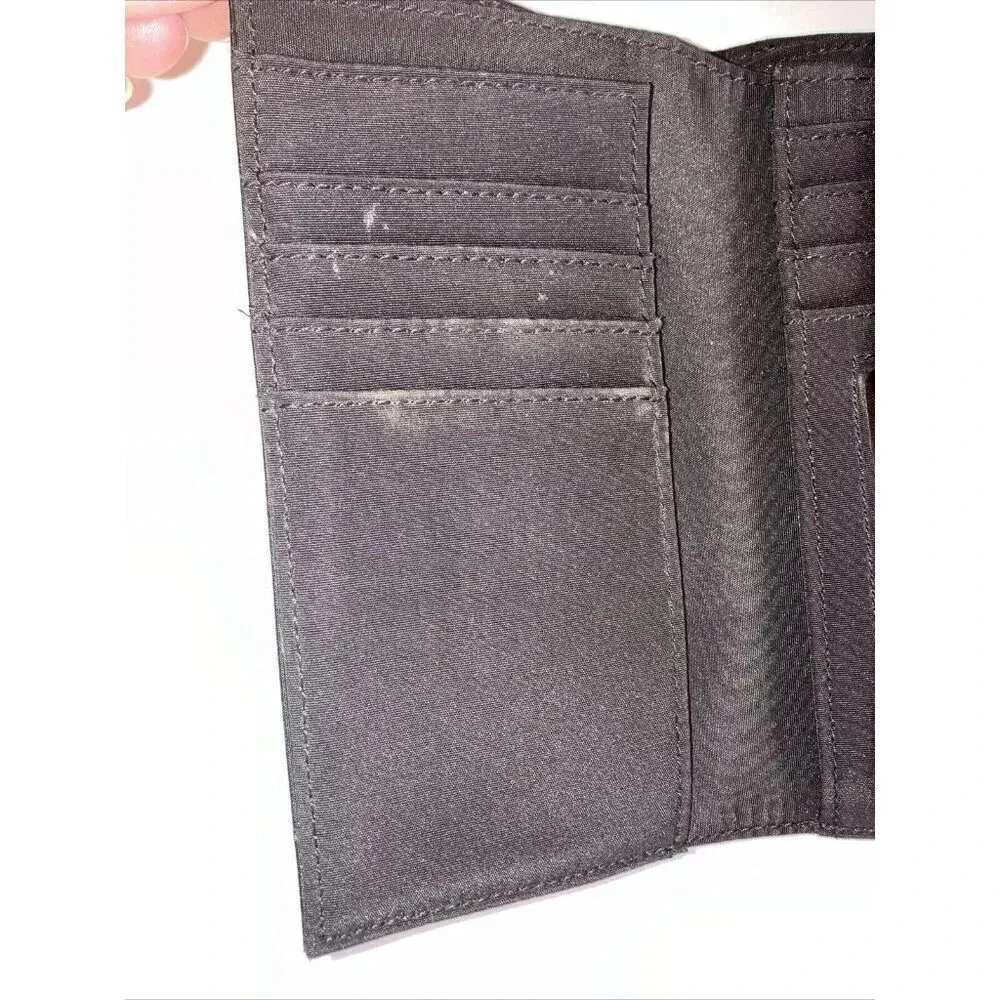Esprit Brown Tri Fold Wallet Vintage 1990's - Image 7