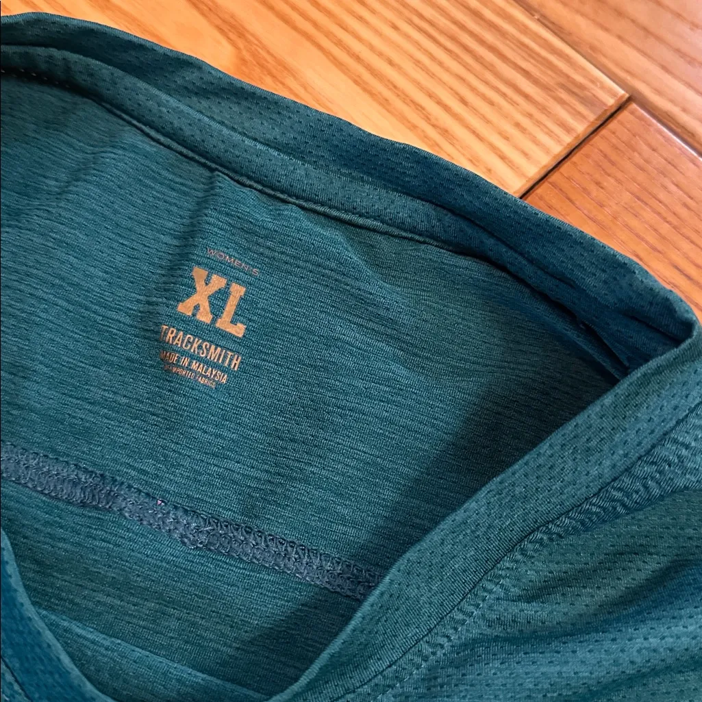 Tracksmith Women’s Session Tee, Deep Teal, XL Green - Image 2