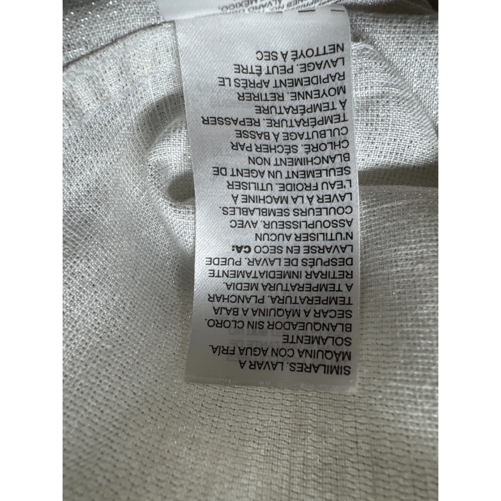 CHICOS Silver Metallic Linen Blend Sleeveless Collared Button Up Top 4 20 22 - Image 5