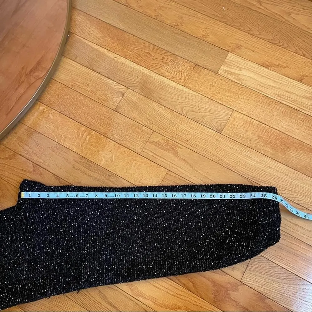 ZARA Black Tweed Textured Dressy Joggers with sequins Pull-On Pants Womens Sz S - Image 10