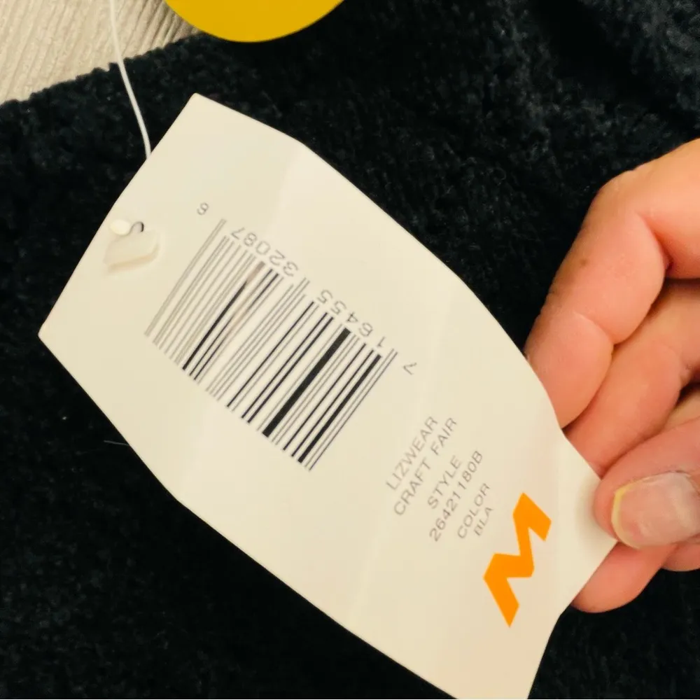 Nwt vintage Liz wear craft fair crochet knit long sleeve sweater medium shirt - Image 4