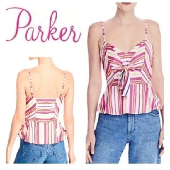Parker Poolside Stripe Whitney Top XS‎ - Image 2