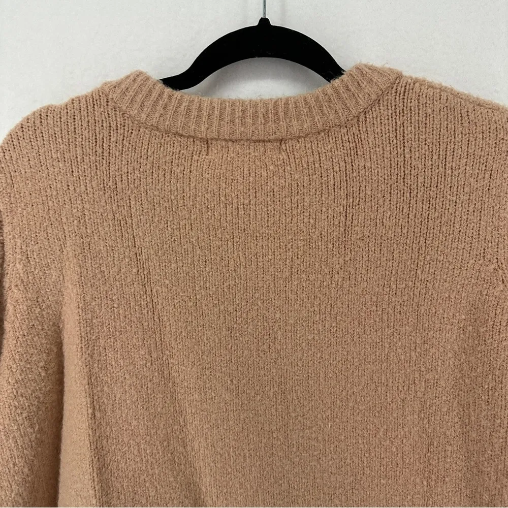 Philosophy Sweater Wool Blend Braided Arms Womans Size M Soft Rose Pink - Image 9