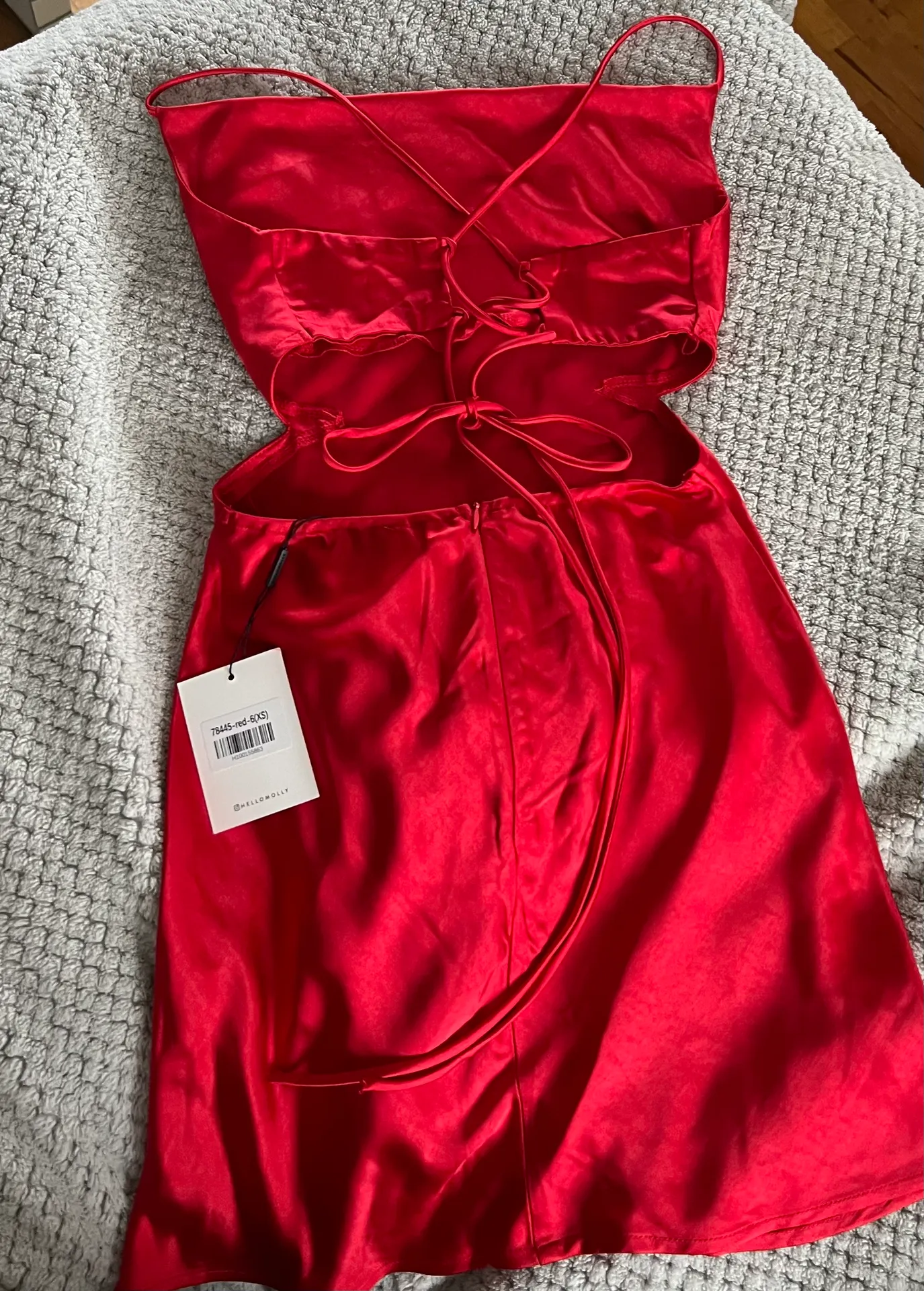 Hello Molly Red Silk Dress - Image 5