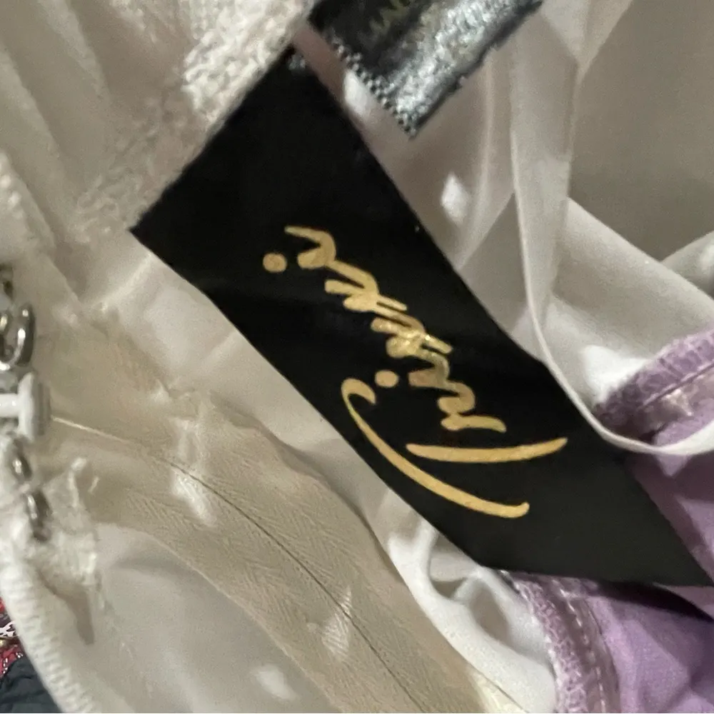 Sheer white top flower purple bottom Dress size 5 - Image 8