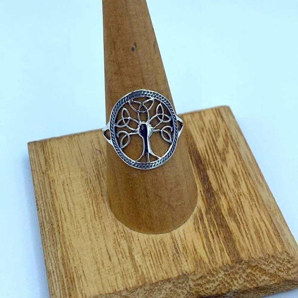 Celtic Tree Of Life Ring Sizes 7,8 Silver - Image 2