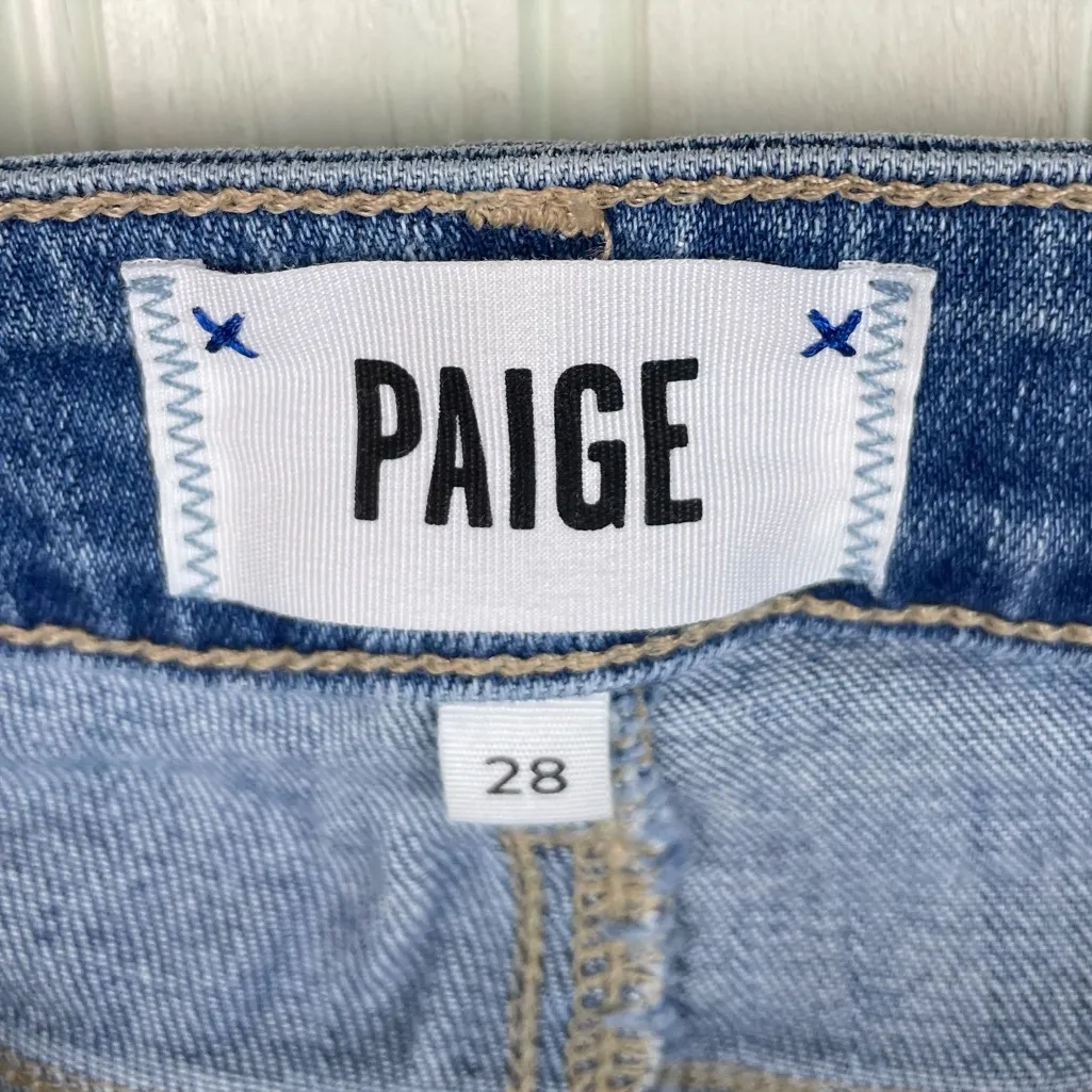 Paige Hoxton Ankle Jeans Women's Size 28 Dezi Destructed Distressed Denim Ripped - Image 5