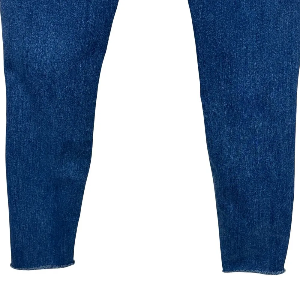 FRAME SZ 26 Le High Skinny Crop Jeans Distressed Zip-Fly Mid-Rise Fray Gaby Wash - Image 6