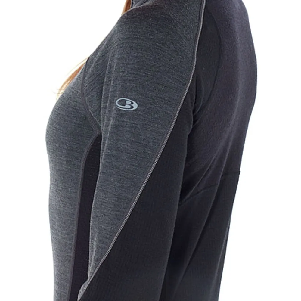 Icebreaker 260 Zone Long Sleeve Half Zip Jet Heather Black Snow NWT Xlarge Gray Size XL - Image 4