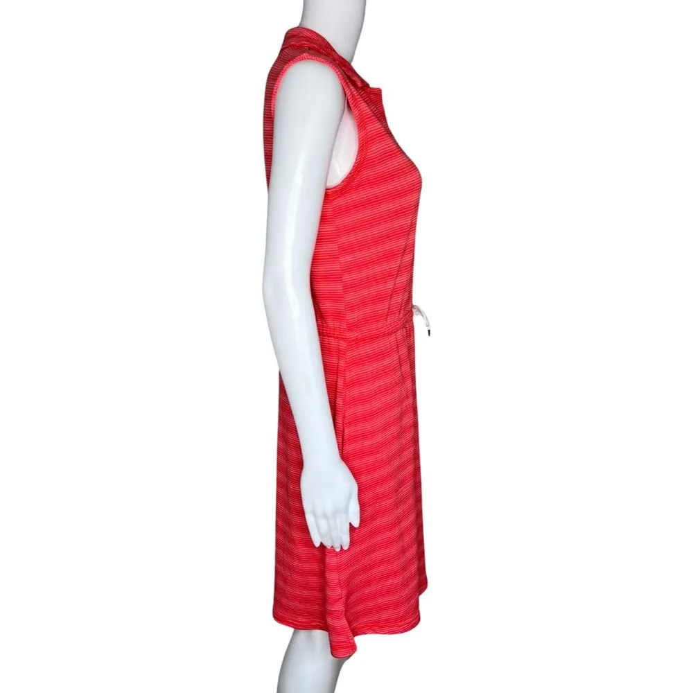 Talbots Dress Womens Small Red White Striped Sleeveless Cinched Waist Athleisure - Image 2