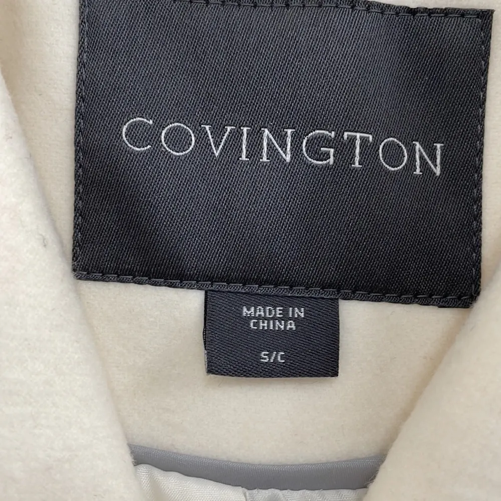 Covington Women’s Beige Coat Size S Pea Coat Fall Winter Classic Coat - Image 4