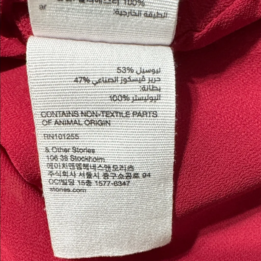 & Other Stories Red Moon and Star Long Sleeve Dress - Image 11