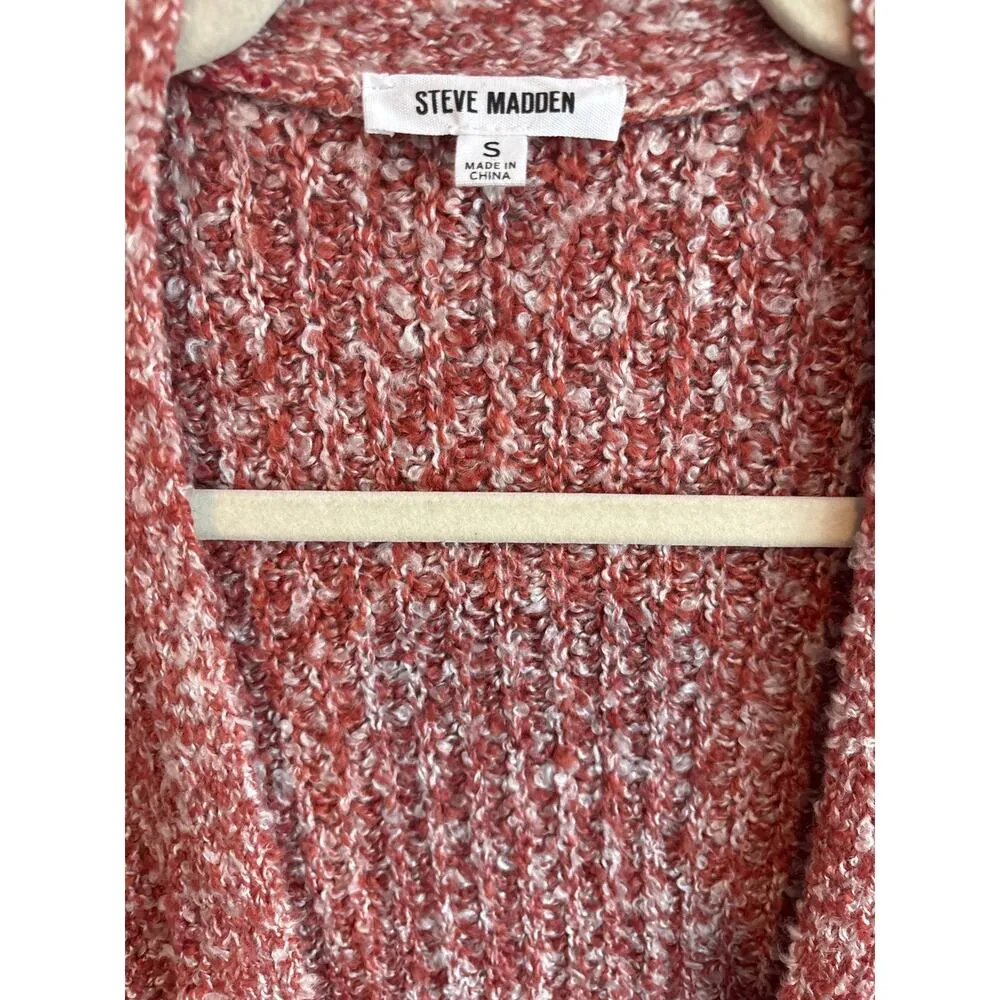 NWT Steve Madden Odetta Open Pocket Cardigan In Salmon Size Small - Image 3