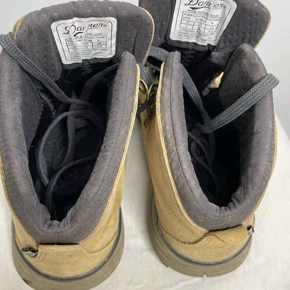 Danner 600 Suede Leather Mountain Hiking Boots Tan Brown‎ 7 Outdoor Hike 4.5” - Image 6
