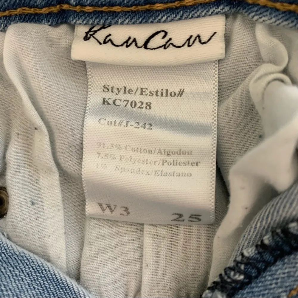 Kancan Mid Rise Skinny Ankle Distressed Jeans Size 3/25 Blue - Image 4