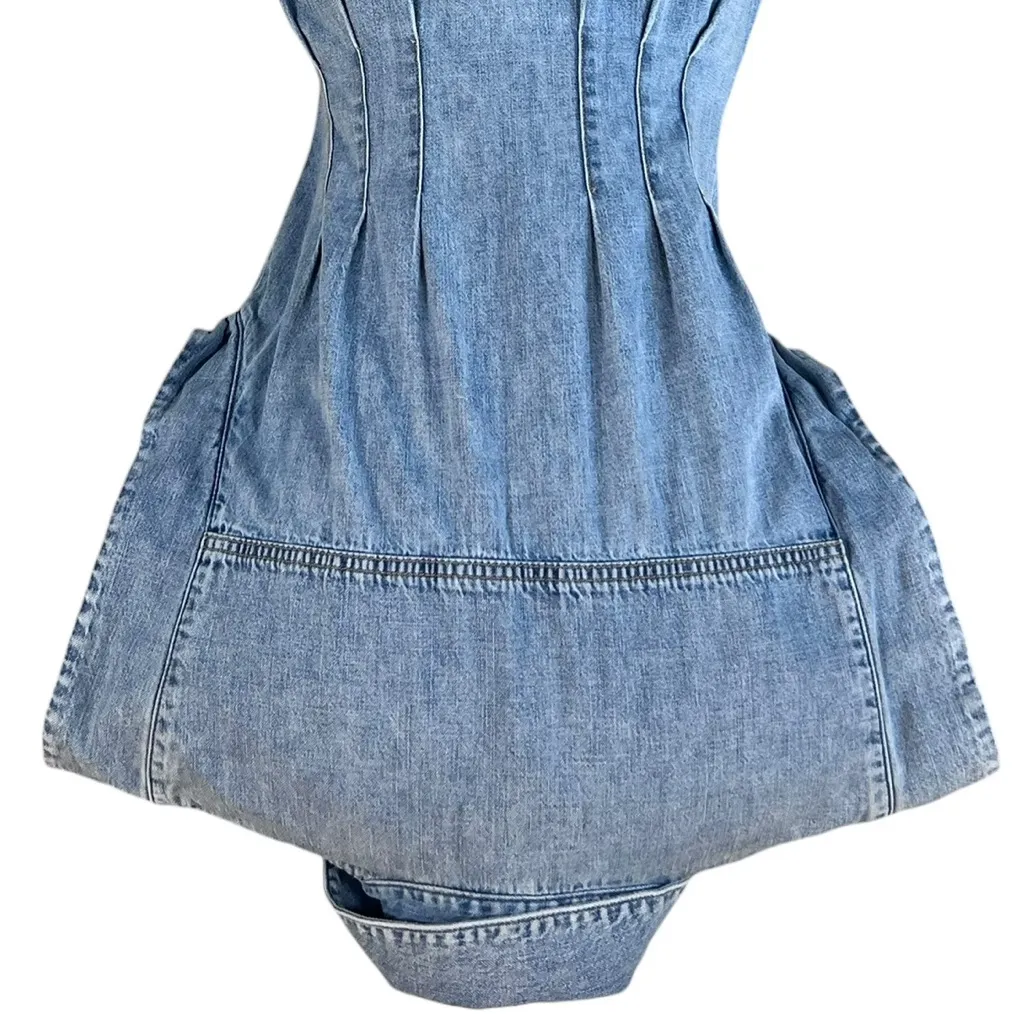 Veronica Beard Ruben Denim A-Line Midi Dress in Pebble Stone - Image 14