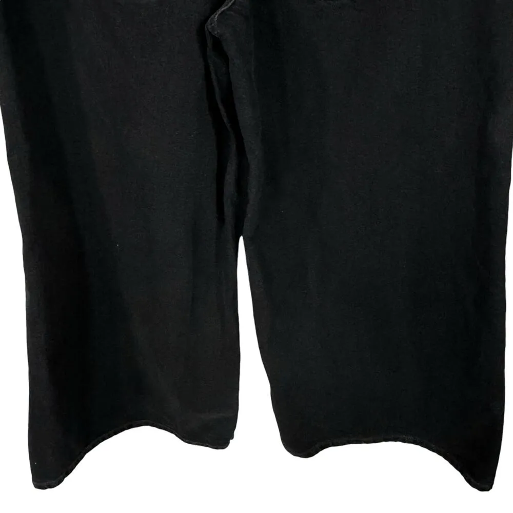 Free People SZ 27 Jeans Super Wide Leg Button-Fly Hi-Rise Black We the Free - Image 6