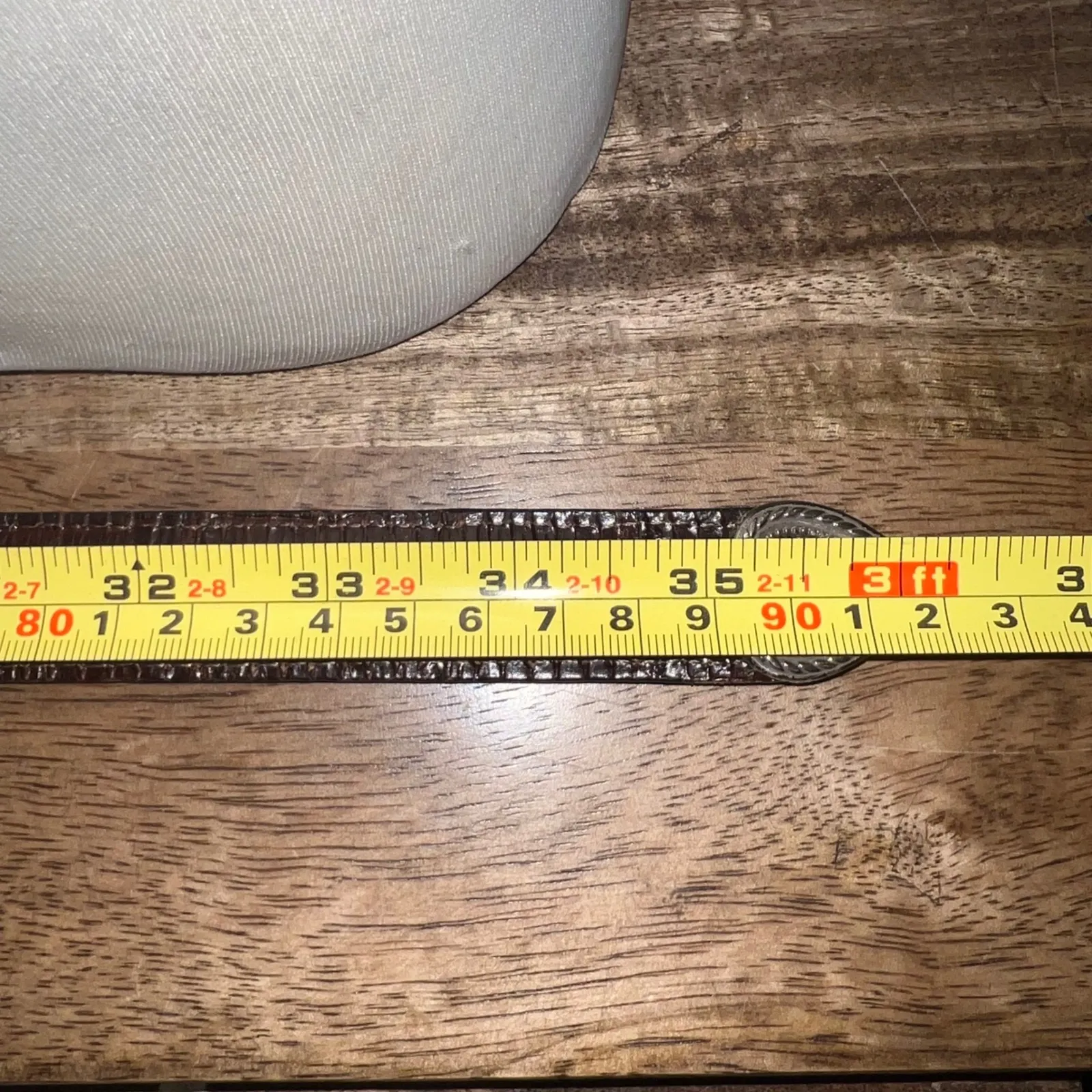 Brighton Womens M/L Black/Brown Embossed Alligator Skin Belt Silver Buckle Charm - Image 9